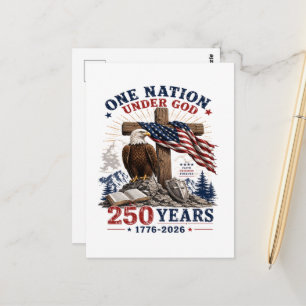 One Nation Under God 250 Years Postcard
