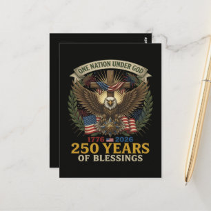 One Nation Under God 250 Years Postcard