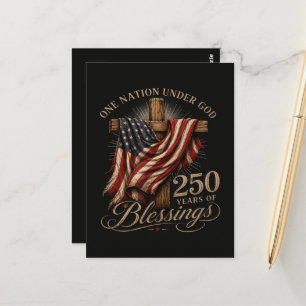 One Nation Under God 250 Years Postcard