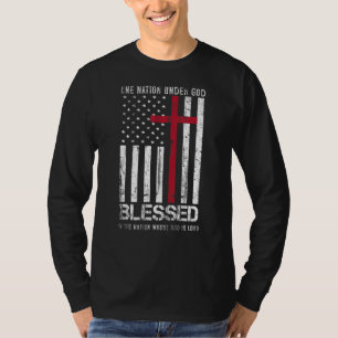 One Nation Under God American Flag Patriotic Chris T-Shirt