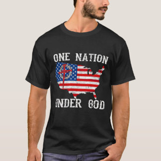 One Nation Under God American Flag T-Shirt