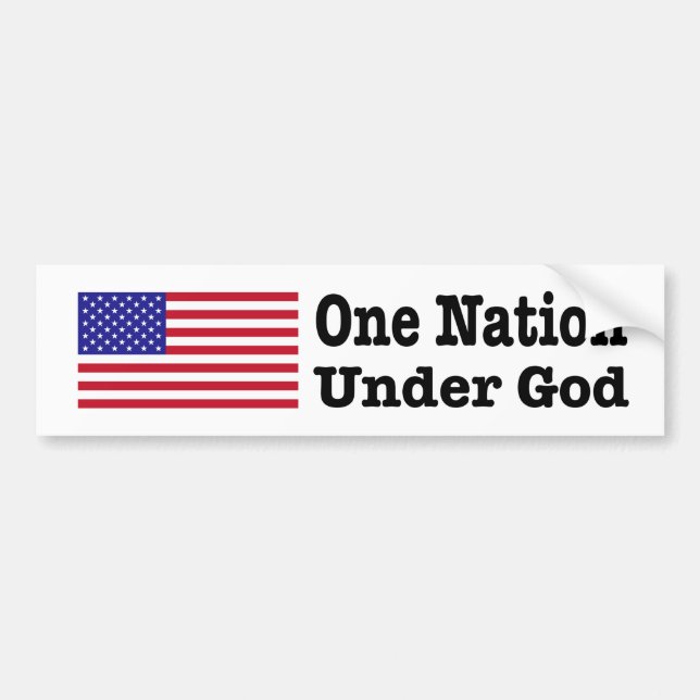 “ONE NATION UNDER GOD” BUMPER STICKER (Front)