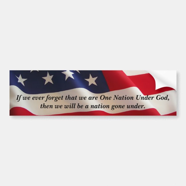 One Nation Under God Bumper Sticker (Front)