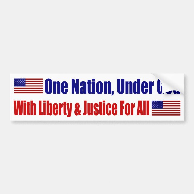One Nation Under God Bumper Sticker (Front)