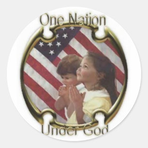 One Nation Under God Classic Round Sticker