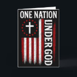 One Nation Under God Flag 4th Of July Patriotic Ch Card<br><div class="desc">One Nation Under God Flag 4th Of July Patriotic Christian</div>