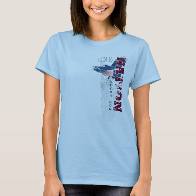 One Nation Under God Grunge Women's T-Shirt (Front)