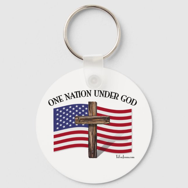One Nation Under God Key Ring (Front)