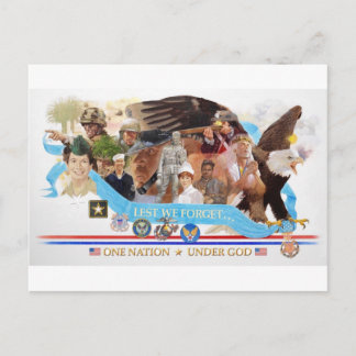 One Nation Under God: Lest We Forget Postcard