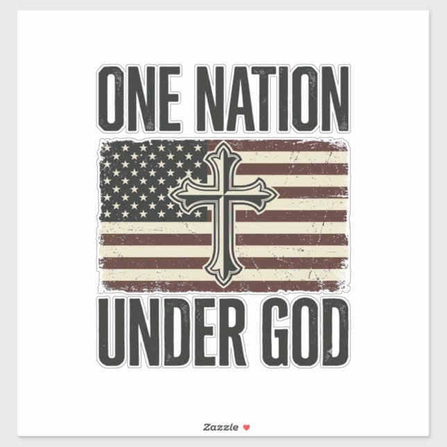 One Nation Under God Patriotic Cross (Sheet)