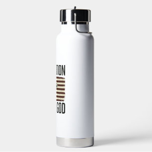 One Nation Under God Patriotic Cross Water Bottle