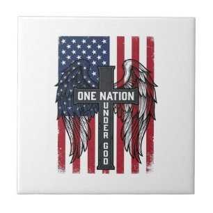 One Nation Under God Patriotic Cross Wings Shirt_1 Tile