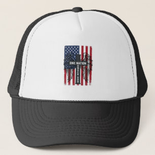 One Nation Under God Patriotic Cross Wings Shirt_1 Trucker Hat