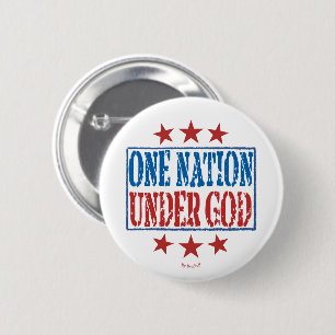 One Nation Under God Patriotic Pin Button