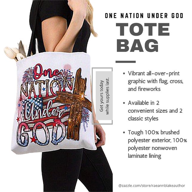 One Nation Under God Tote Bag (Creator Uploaded)