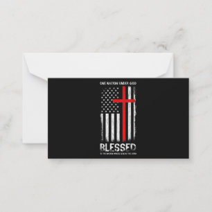 One Nation under God USA Patriot Veteran Card