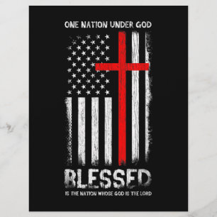 One Nation under God USA Patriot Veteran Custom Letterhead