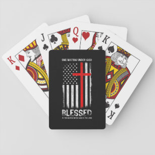 One Nation under God USA Patriot Veteran Playing Cards