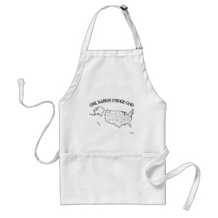 One Nation Under God with US outline Standard Apron