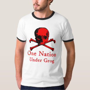 One Nation Under Grog t-shirt (red fill image)