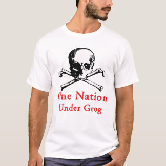 One Nation Under Grog t-shirt (white fill image)