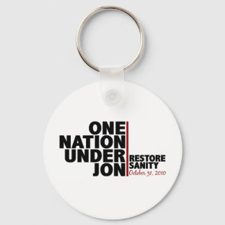 One nation under Jon (Restore Sanity) Key Ring