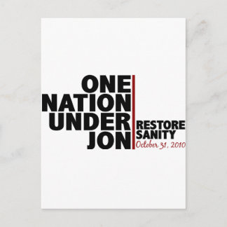 One nation under Jon (Restore Sanity) Postcard