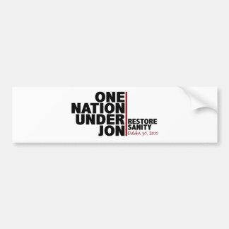 one nation under jon (stewart) bumper sticker
