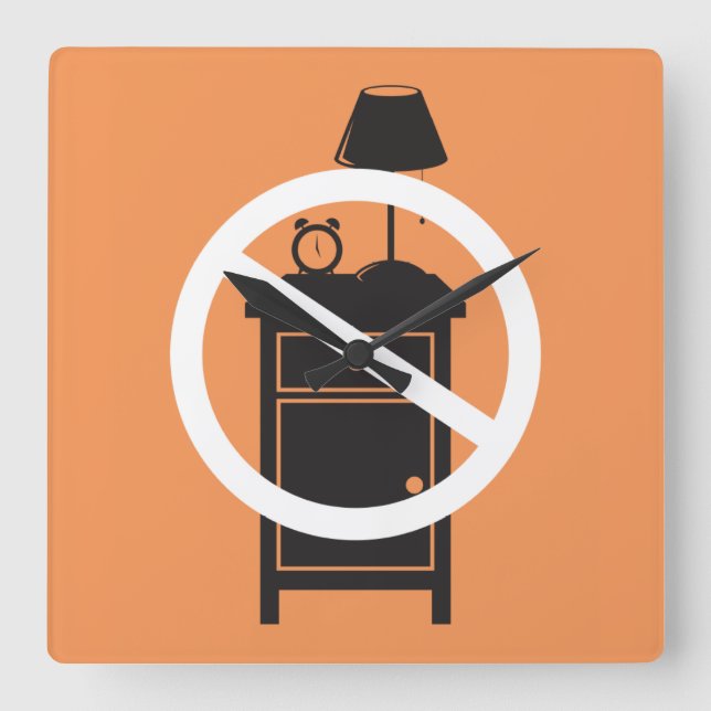 One Night Stand Square Wall Clock (Front)