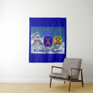 One of a Kind 10th Mountain Division Design Tapestry