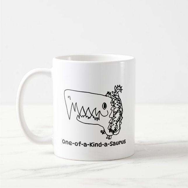 One-of-a-Kind-a-Saurus Mug | Roarsome Art (Left)