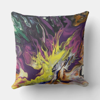 One of. a Kind Artistic Abstract Throw Pillow