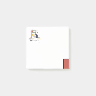 One-of-a-kind Modern Art Monogram. Letter B Post-it Notes