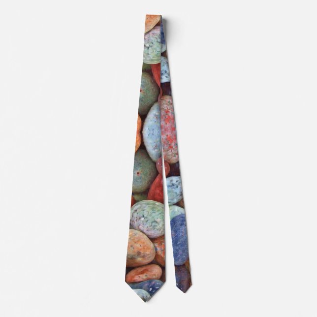 One of a Kind Pebble Stone Necktie (Front)