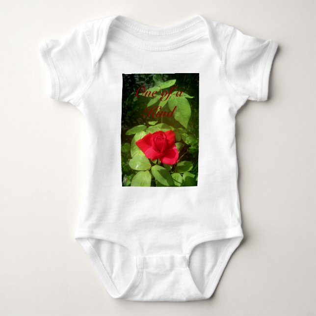 One of a Kind Red Rose Baby Bodysuit (Front)