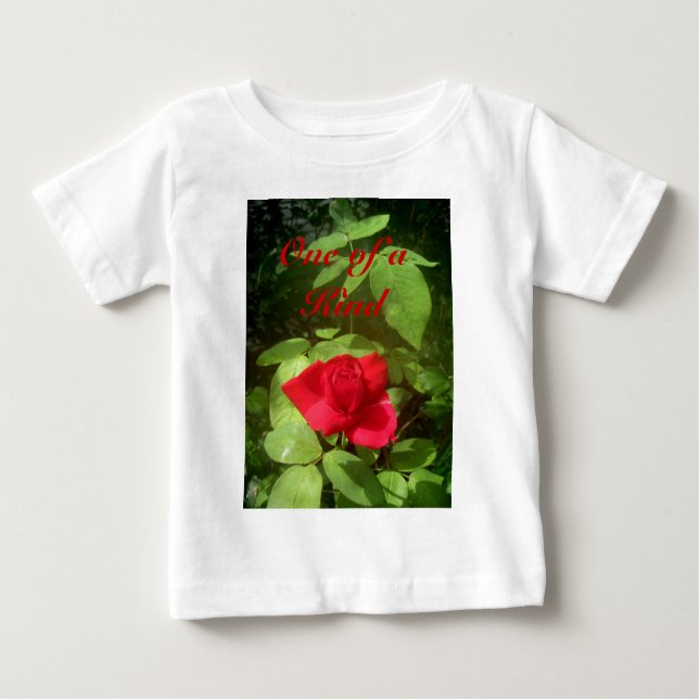 One of a Kind Red Rose Baby T-Shirt (Front)
