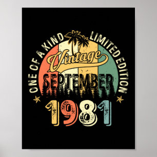 One Of A Kind Vintage September 1981 Poster