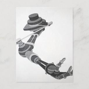 ONE OF FIRST 10 COMPUTER ART PIECES  ROBOTIC ARM POSTCARD