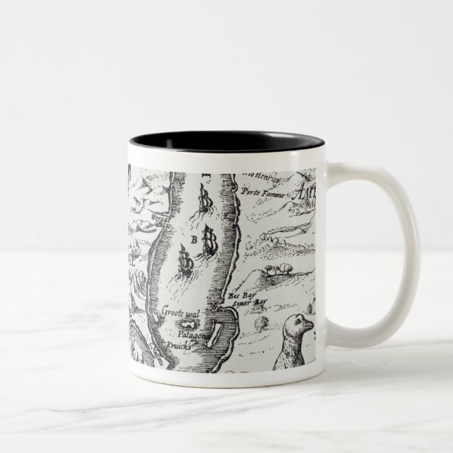 One of the earliest maps of the Magellan Two-Tone Coffee Mug (Right)