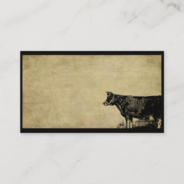 One Ol' Cow- Prim Biz Cards (Front)