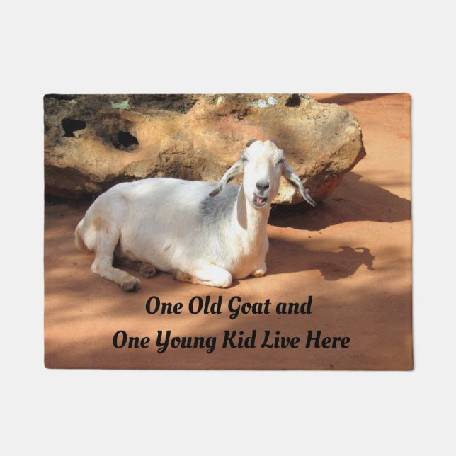 One Old Goat Personalised Doormat (Front)