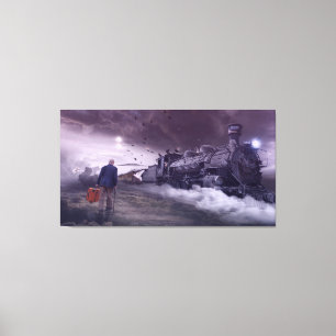 One Old Man’s Last Journey Fantasy Landscape Canvas Print