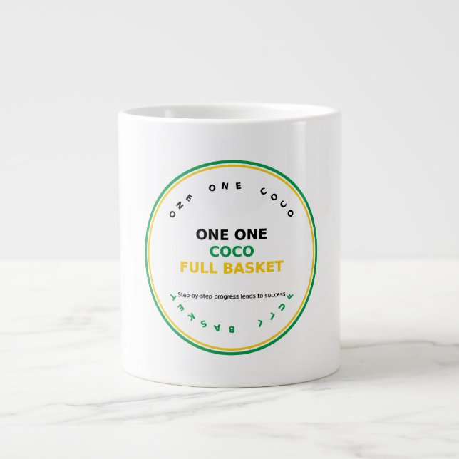 One One Coco Full Basket Large Coffee Mug (Front)