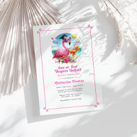 One or Two Degrees Hotter Hot-Pink Flamingo Grad