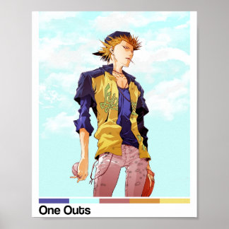 One Outs Anime Poster Print 