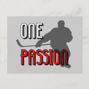 One passion hockey postcard
