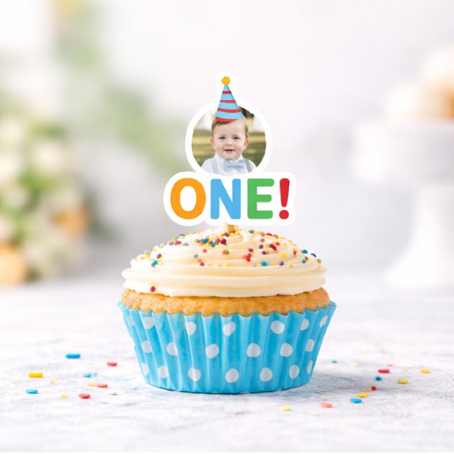  One Photo birthday Cupcake Topper (Creator Uploaded)