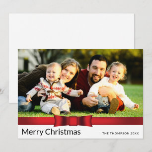 One Photo Christmas Flat Holiday Card