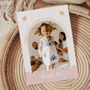 One Photo Magical Unicorn Pastel Thank You Card