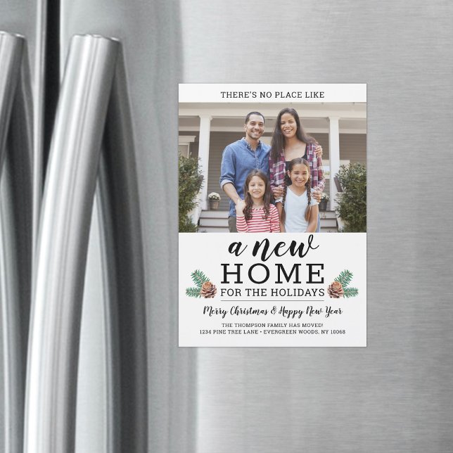 One Photo Magnetic Holiday Moving Announcemement (Creator Uploaded)